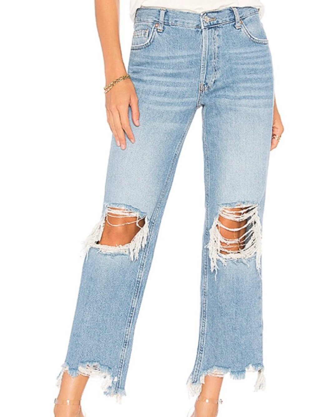 {We The Free | Free People} Distressed Maggie Jeans ~ Size 29
